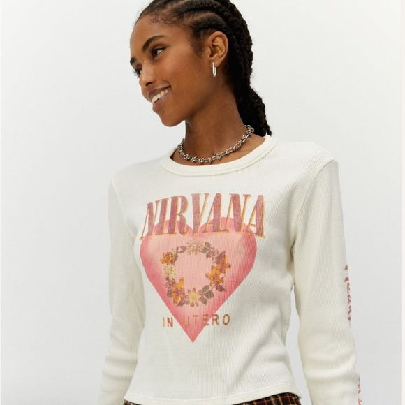 Daydreamer Tops - Daydreamer Nirvana Single Shrunken Long Sleeve Thermal